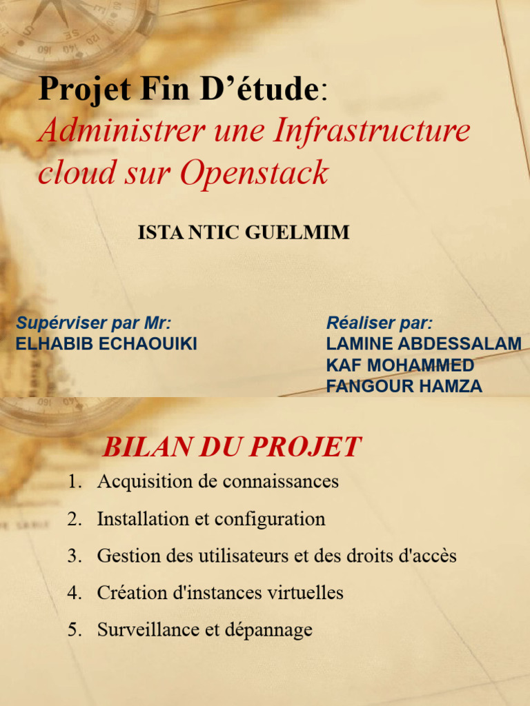 Administration Cloud sur OpenStack à ISTA Guelmim | PDF | OpenStack ...