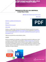 Carta de Presentacion de Una Empresa Constructora