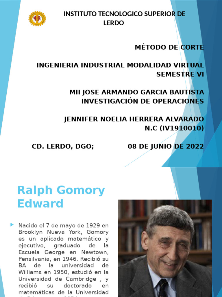 Método de Corte de Gomory en Programación | PDF | Programación lineal ...