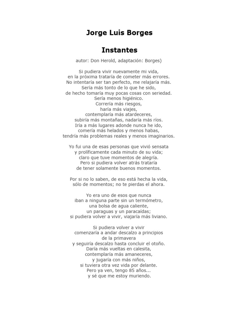 Poemas Cortos de Jorge Luis Borges | PDF
