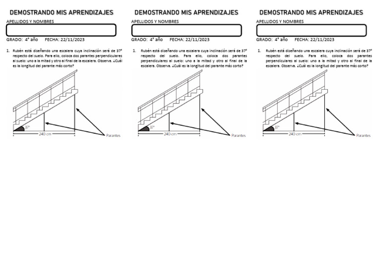 FAST TEST 4° AÑO Triangulos Notables | PDF