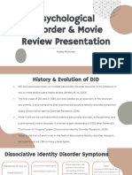Psychological Disorder & Movie Review Presentation
