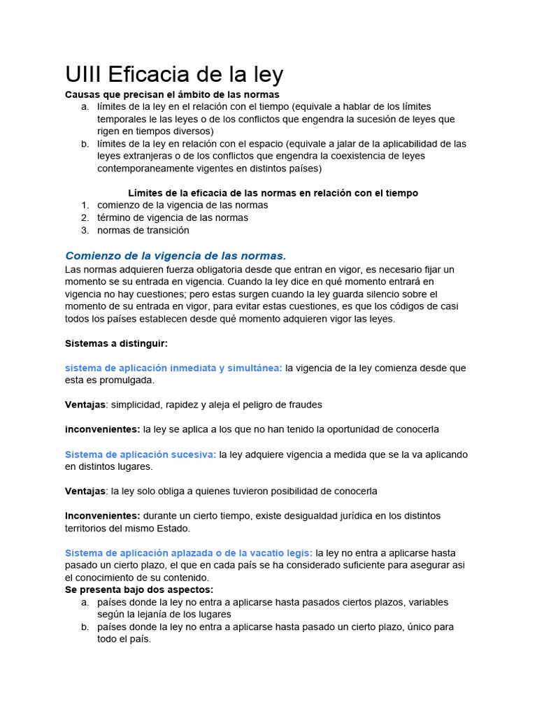 Curso Personas Eficacia de La Ley | PDF | Derecho penal | Estatuto