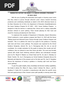 Career Guidance Narrative Report PDF
