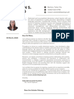 Cover Letter Rose Ann S. Palanog