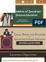 Foundation of Special and Inclusive Education: BSED Mathematics II