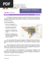 Barangay Profile UP Campus Quezon City 2010