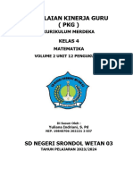 PKG Kelas 4 Semester 2 (Matematika)