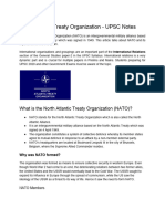 North Atlantic Treaty Organization UPSC Notes