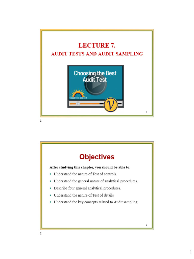 Audit Tests and Sampling Techniques | PDF | Audit | Financial Audit