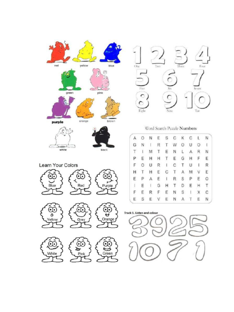 The number and color pdf