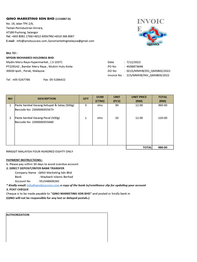 Inv Meru Raya (Sk-0215) | PDF