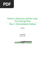 Ontario S Emissions and The LTEP - Phase 1 Final Report November 2016