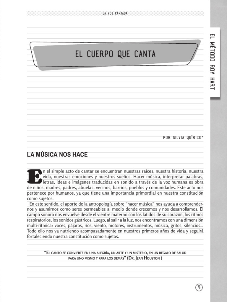 Sobre El Canto La Tecnica Vocal y Los Diferentes Metodos | PDF | Canto