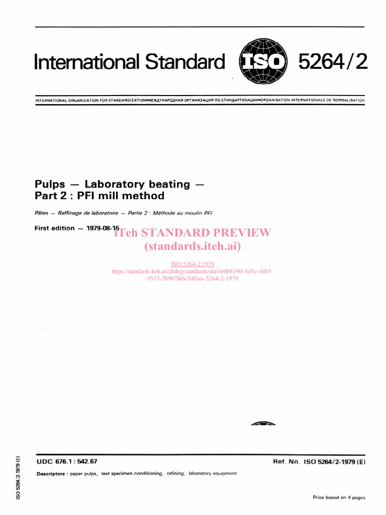 ISO-5264-2-1979PFI Mill | PDF | International Organization For ...