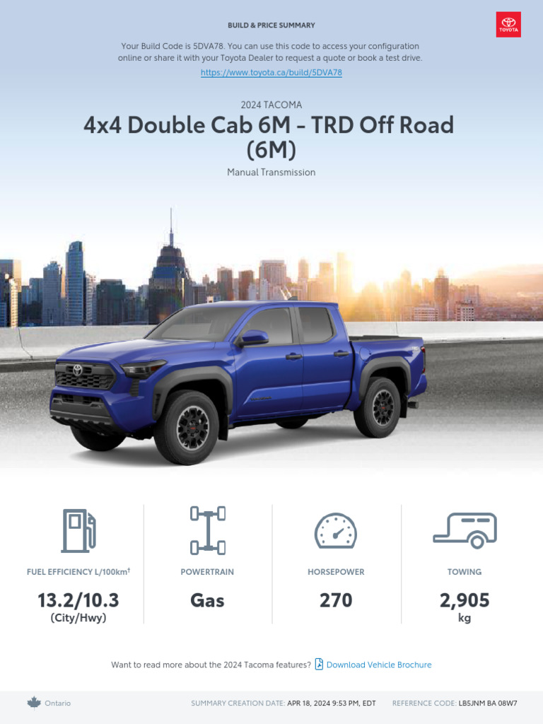 Toyota Tacoma Pricing Guide | PDF | Annual Percentage Rate | Insurance