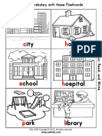 City Places Cut and Color Mini Flashcards