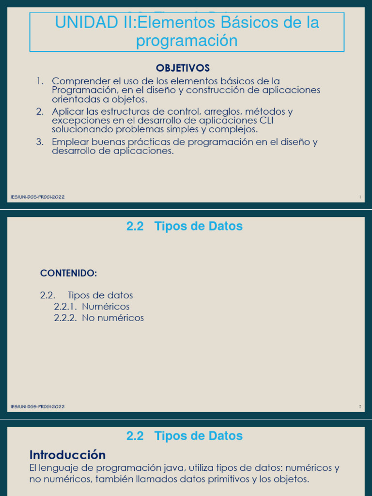 Tipos de Datos en Java: Guía Completa | PDF | Tipo de datos | Java ...