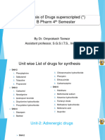 Synthesis of Drugs in B Pharm-4th Sem