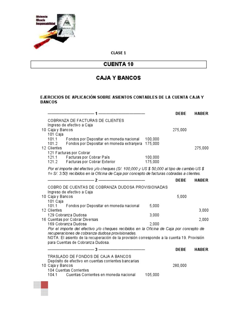 Ejemplos de Asientos Contables