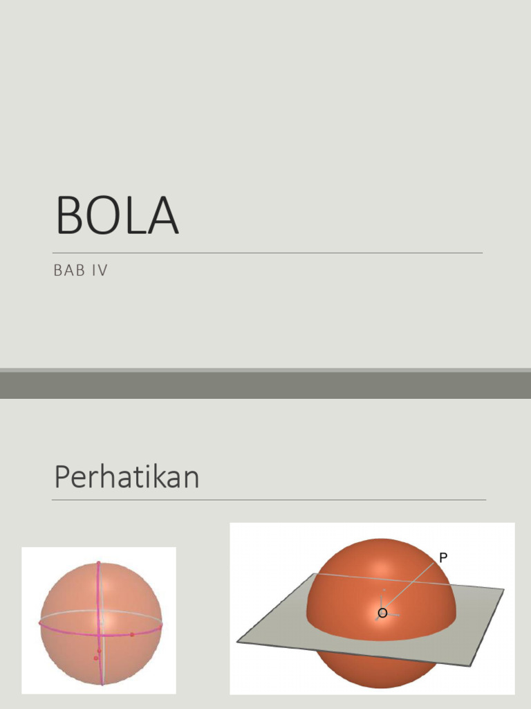 Persamaan dan Sifat Bola Matematis | PDF