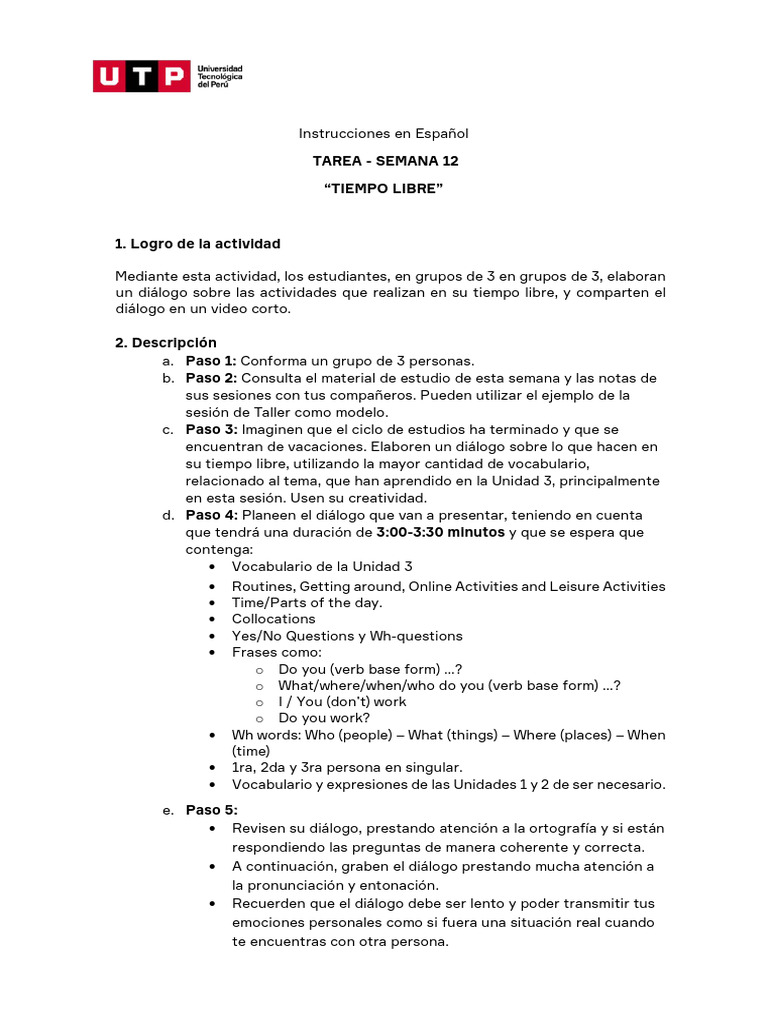 Week 12 document task pdf youtube