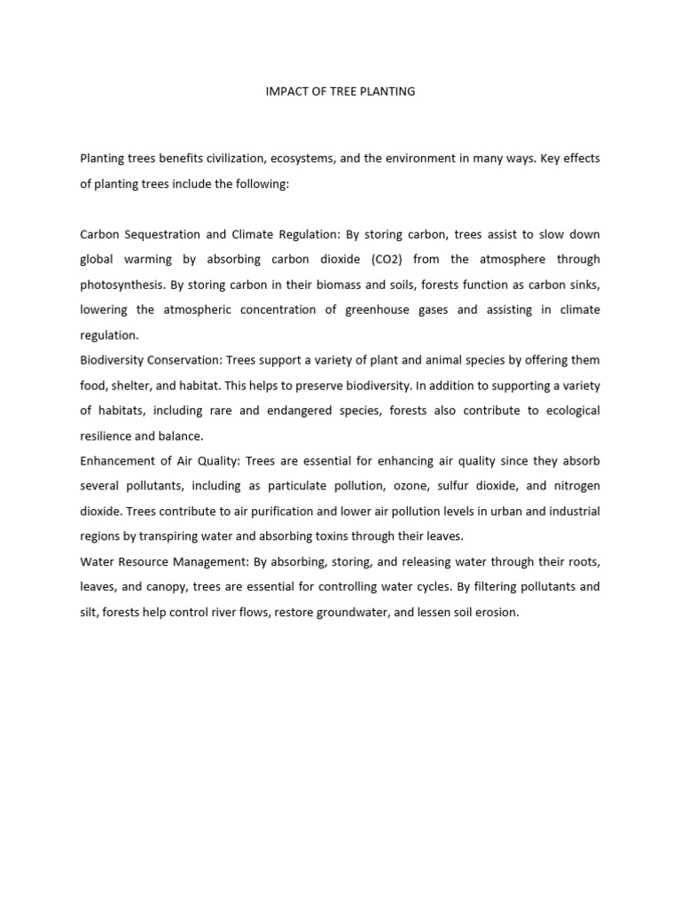 Impact of Tree Planting | PDF
