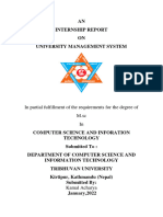 University Management System Project Report.
