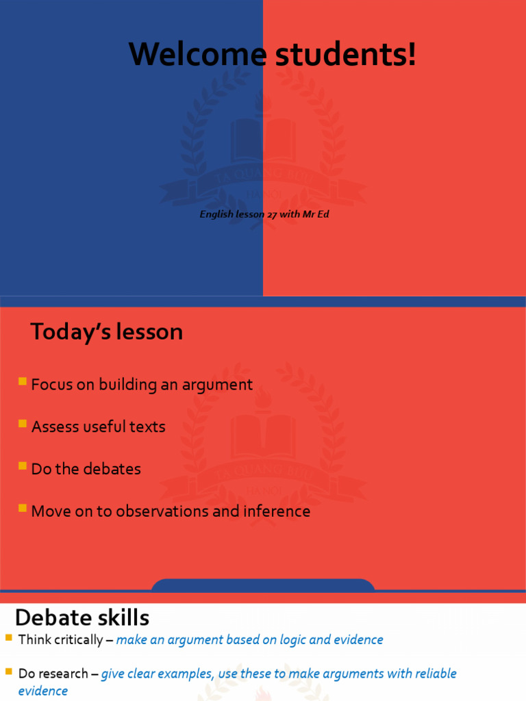 Debate Skills for Students | PDF | Language Arts & Discipline