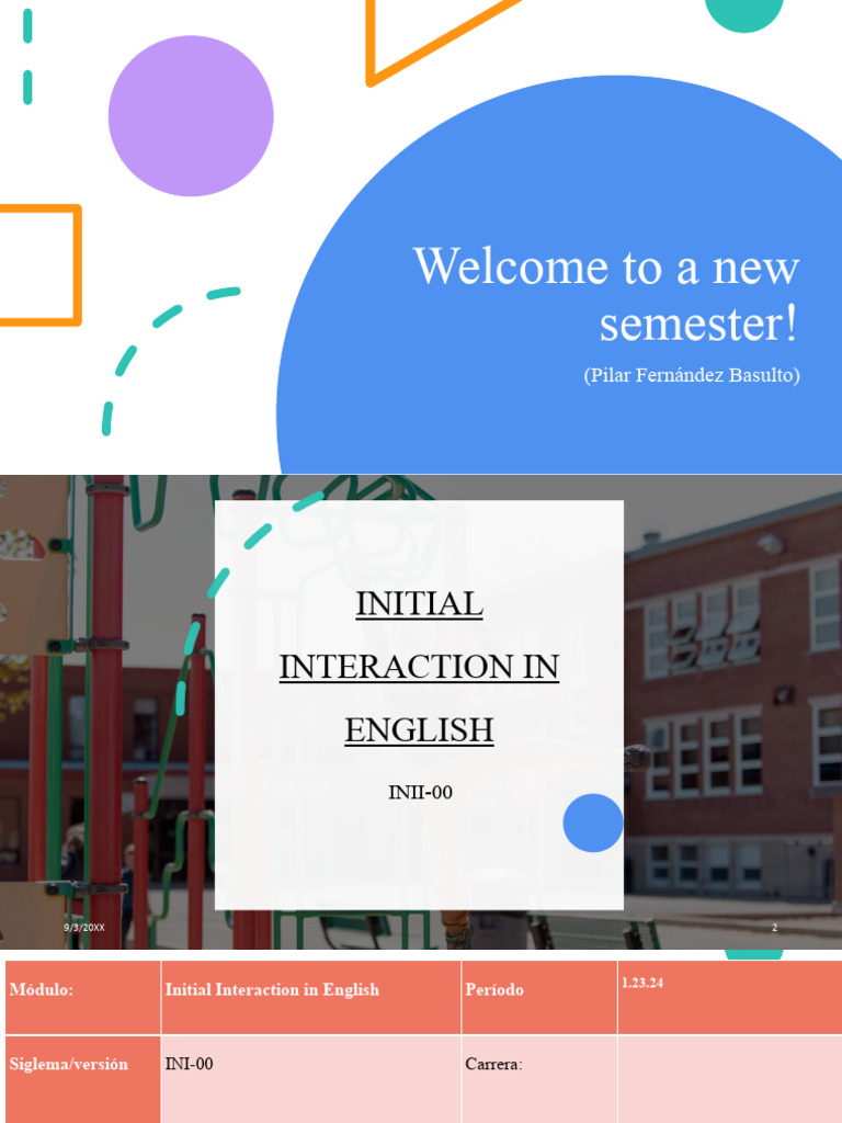 Interacción Inicial en Inglés | PDF | Evaluación