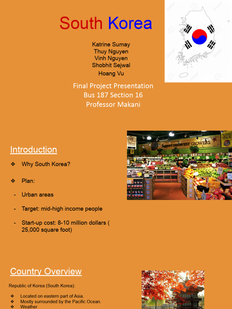 South Korea Country Facts Presentation Pdf Cost Of Living South Korea