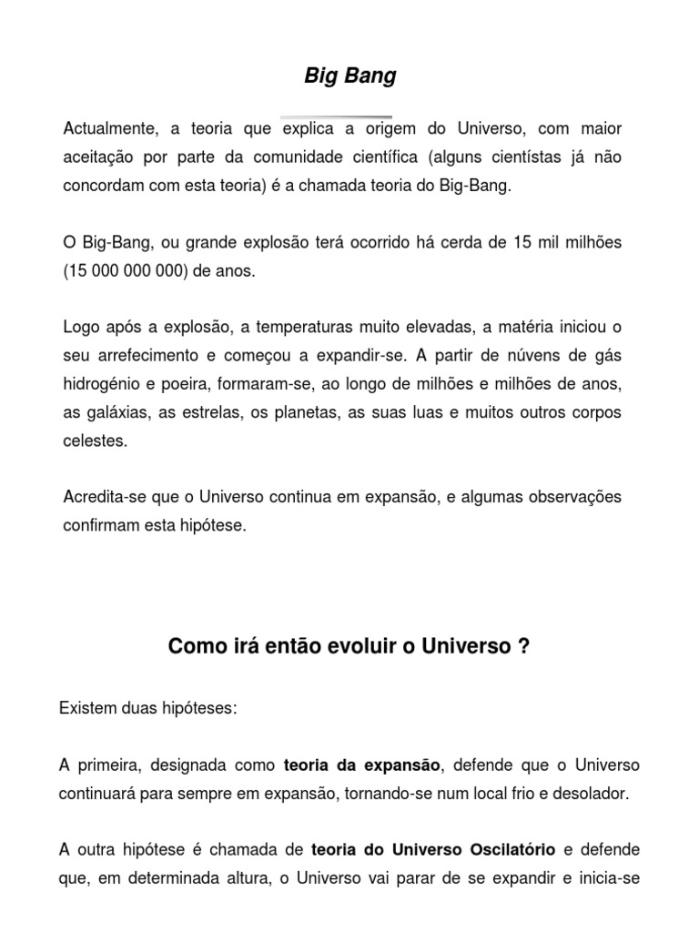 Resumo Universo | PDF | Estrelas | Galáxia