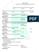 Ôn tập học kì II - Unit 8 Test 2 (key)