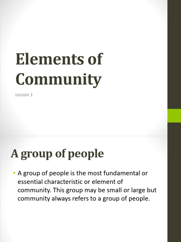 Characteristics of Community Elements | PDF | Naturalization | Community