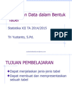 Penyajian Data Tabel