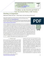 The Effect of NPK Fertilizer on the Growth and Yield of Sweet Corn (Zea mays Saccharata Sturt.) with Various Planting Arrangements