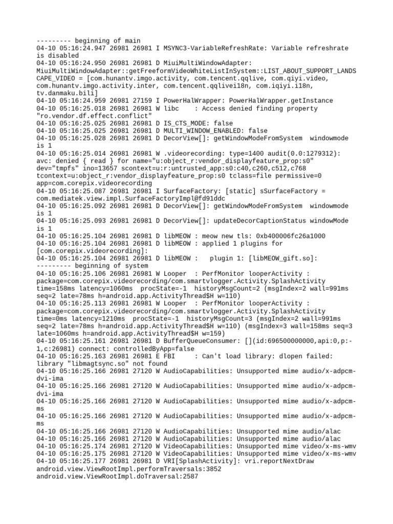 Logcat 1712700984885 | PDF | Computer Programming | Software Engineering