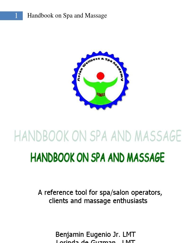 Handbook On Spa and Massage 4 X 6 Draft | PDF | Massage | Skin