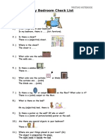 My Bedroom Check List
