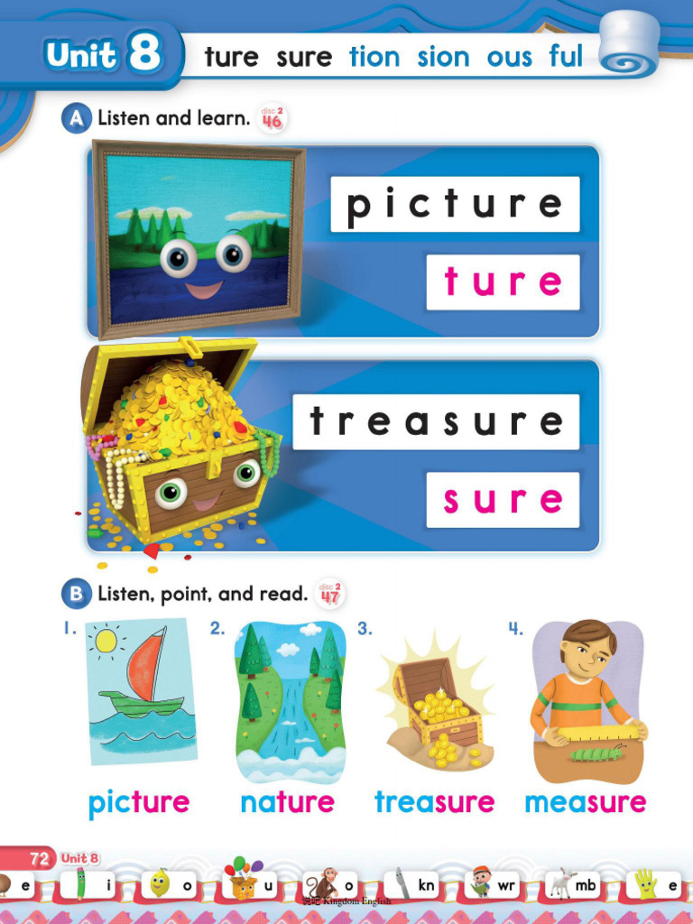 Oxford phonics world 5 lesson 11 unit 8 ture sure tion sion ous ful pdf