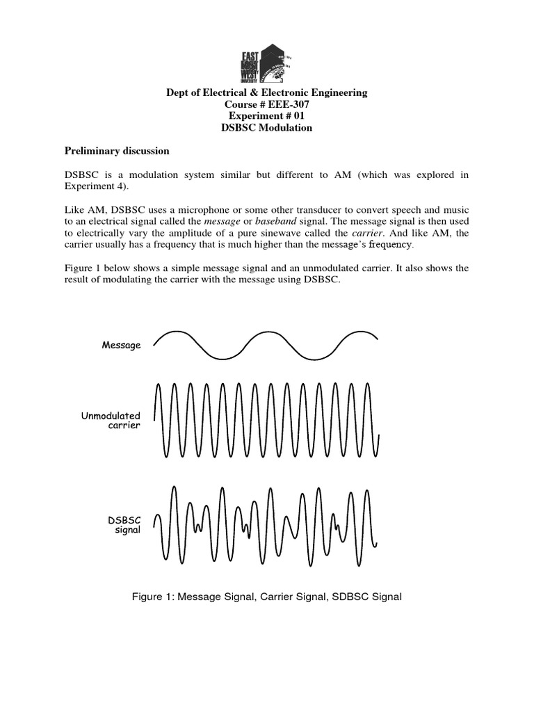 Exp 1 EEE 307 | PDF | Computer Engineering | Telecommunications Engineering