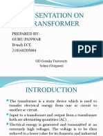 Presentation on Transformer.