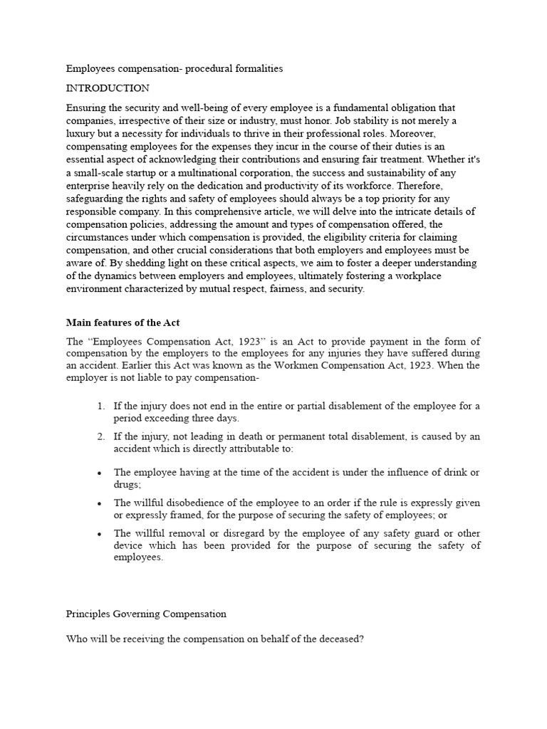 Employees compensation pdf employment legal liability