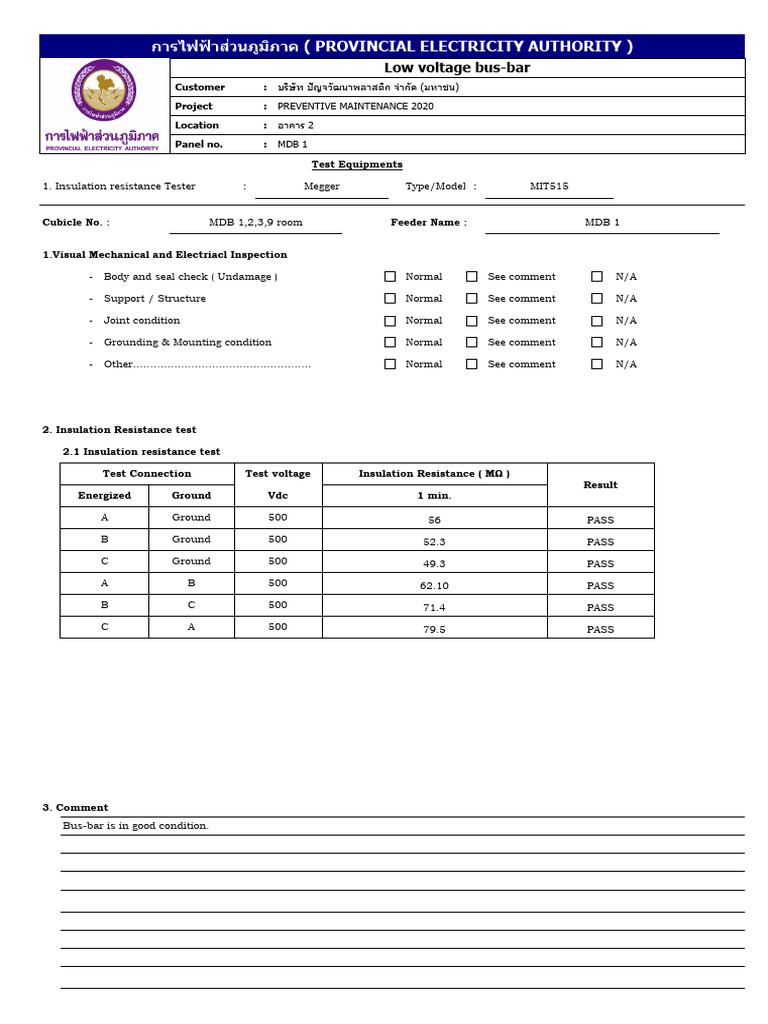 MDB1 Busbar REV01 | PDF | Insulator (Electricity) | Manufactured Goods