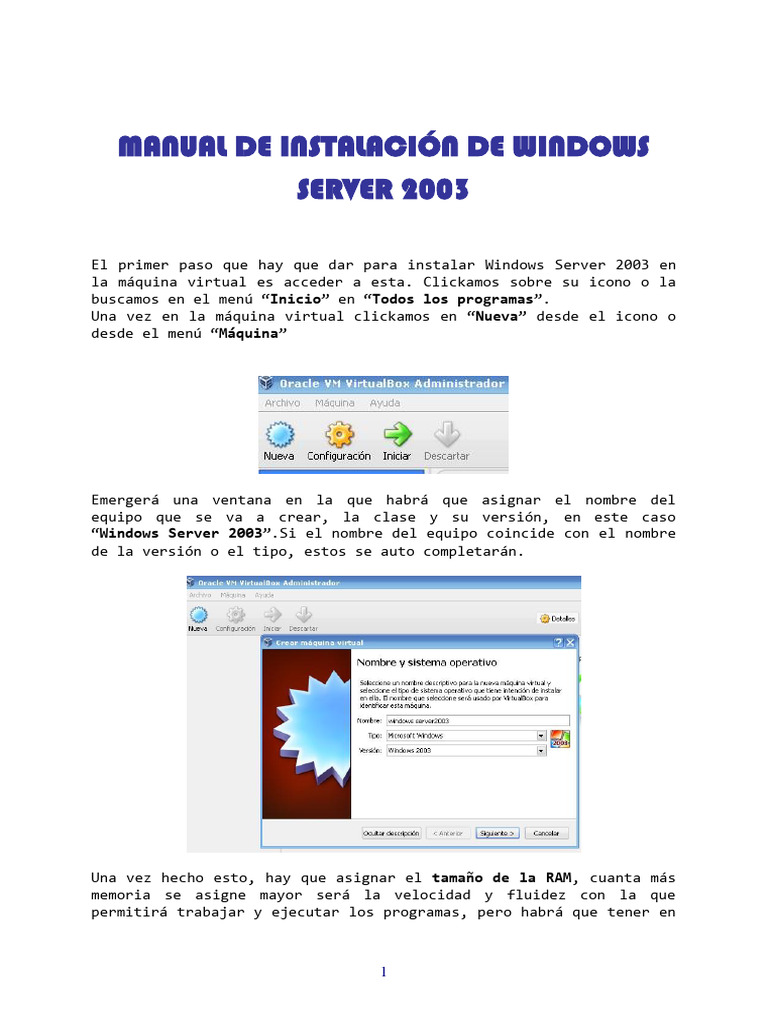 Instalación de Windows Server 2003 en VM | PDF | Archivo de computadora ...