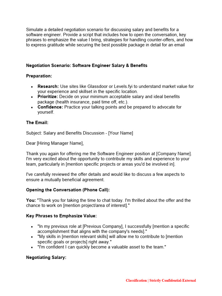 Software Engineer Salary Negotiation Guide | PDF | Salary | Negotiation