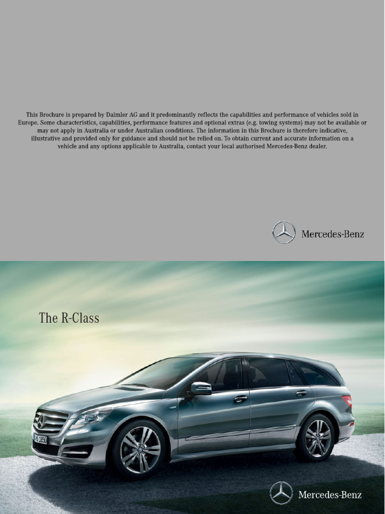 Mercedes R-Class: Spacious Family Car | PDF | Headlamp | Diesel Engine