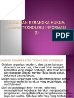 Etika Dan Kerangka Hukum Bidang Teknologi Informasi (I)