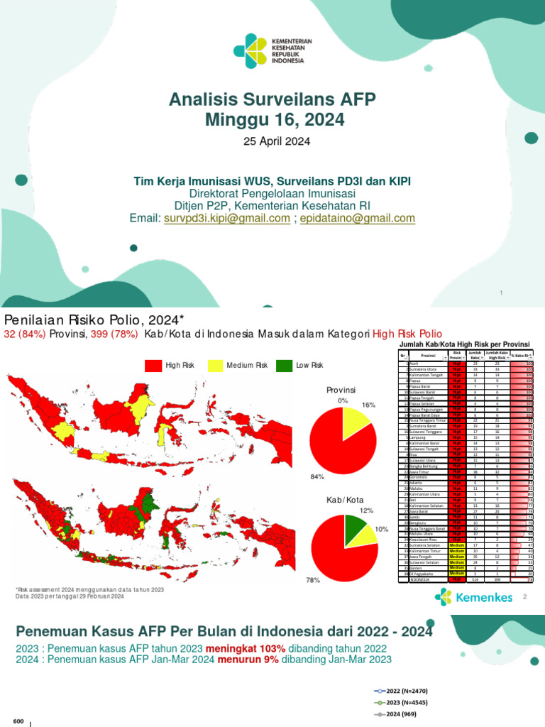 Analisis Surveilans AFP 2024 Indonesia | PDF