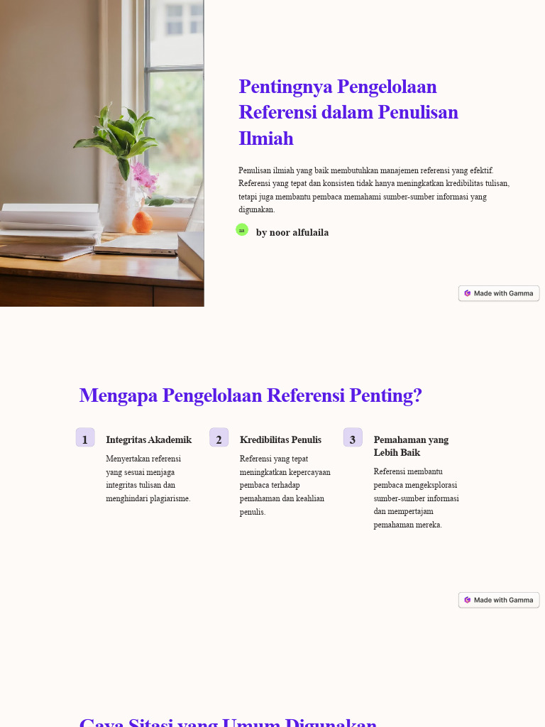 Pentingnya Manajemen Referensi Ilmiah | PDF | Karier & Perkembangan